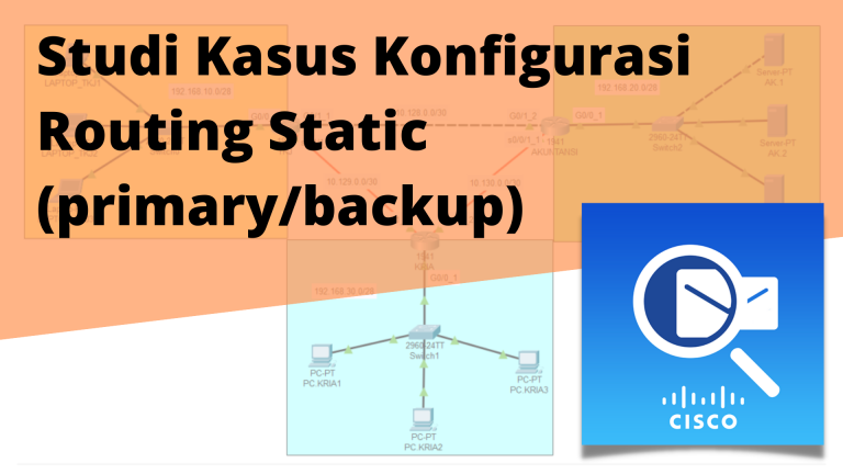 Studi Kasus Konfigurasi Routing Static (primarybackup)